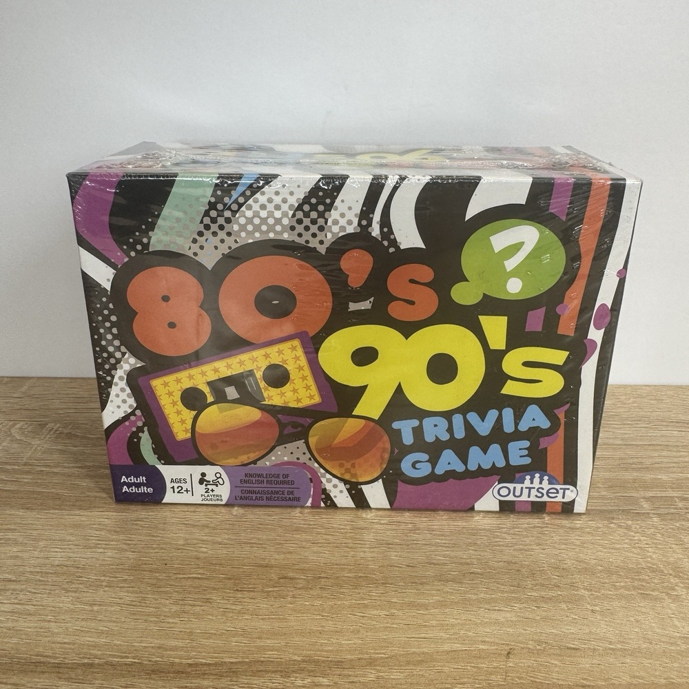 Outset Media 80's 90's Trivia Game Adult Party Board Game New Sealed